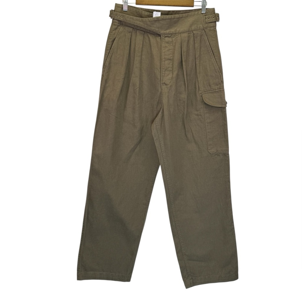 Banana Republic Heritage Pleated Gurkha Cargo Pants Olive Green Size 10